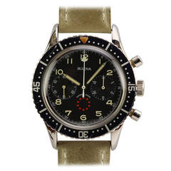 Used Bulova Stainless Steel Marine Star Chronograph Wristwatch circa 1970s