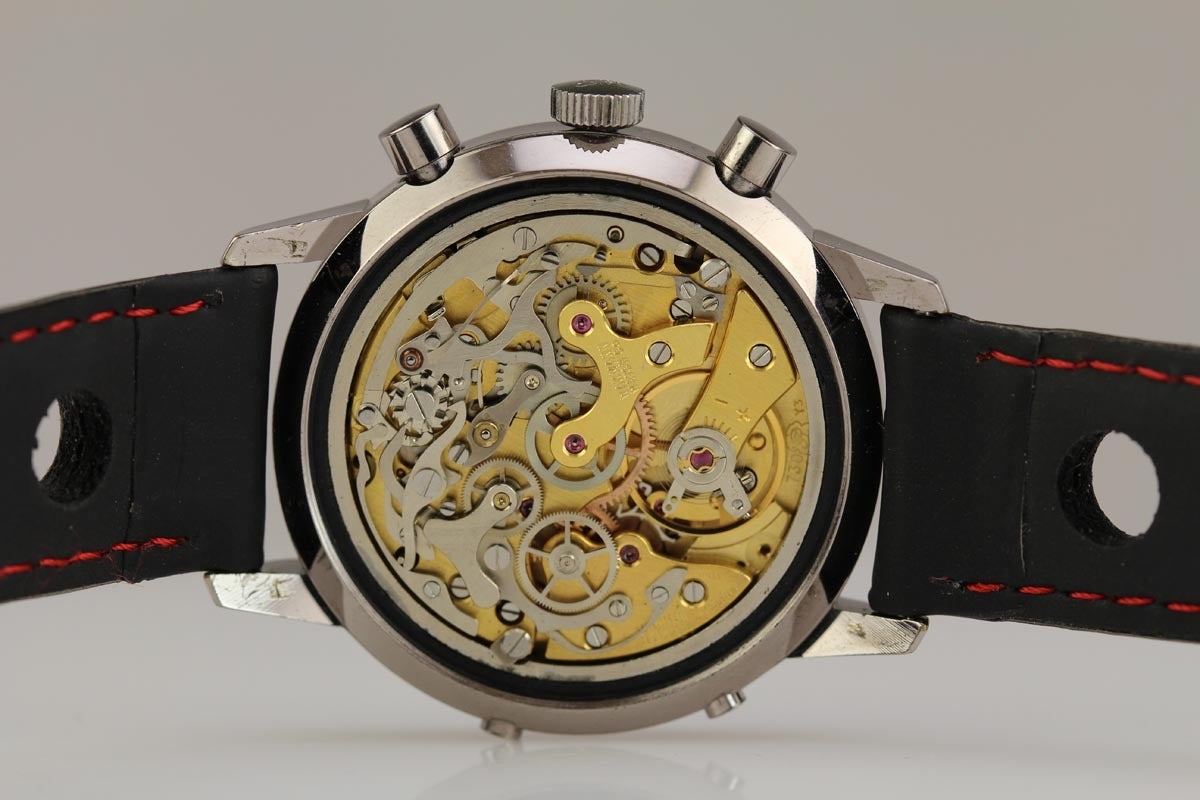 Wakmann Gigandet Stainelss Steel Chronograph Wristwatch circa 1970s 2