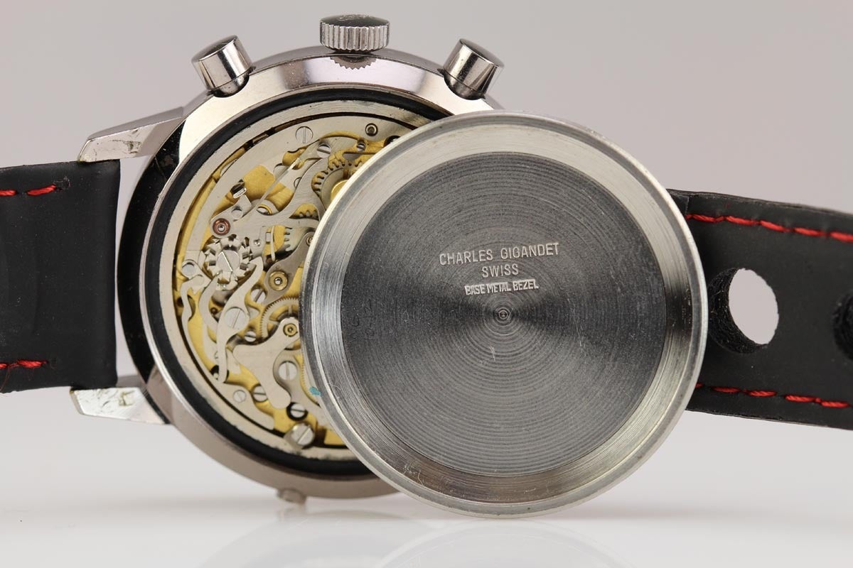 Wakmann Gigandet Stainelss Steel Chronograph Wristwatch circa 1970s 3