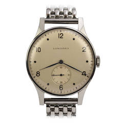 Longines Edelstahl-Armbanduhr ca. 1950er Jahre