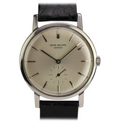 Patek Philippe Stainless Steel Calatrava Wristwatch Ref 3466 circa 1960s