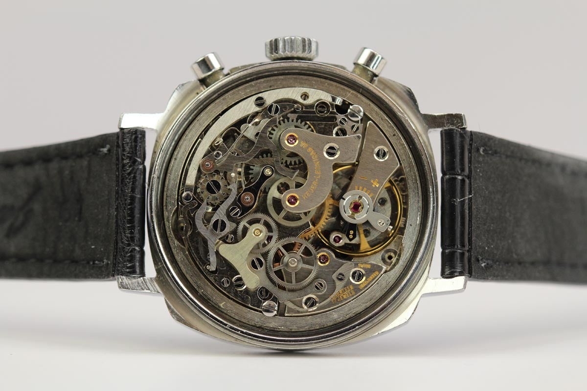 Men's Heuer Stainless Steel Camaro Chronograph Wristwatch circa 1970s