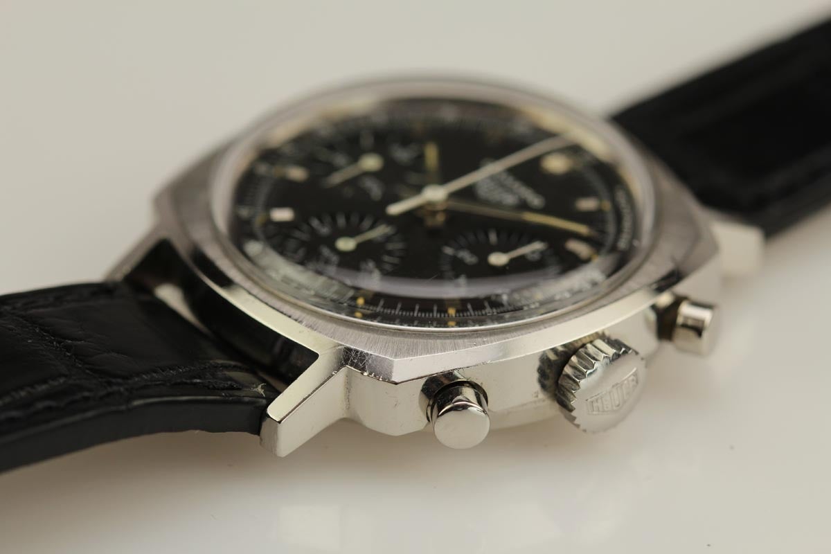 Heuer Stainless Steel Camaro Chronograph Wristwatch circa 1970s 1