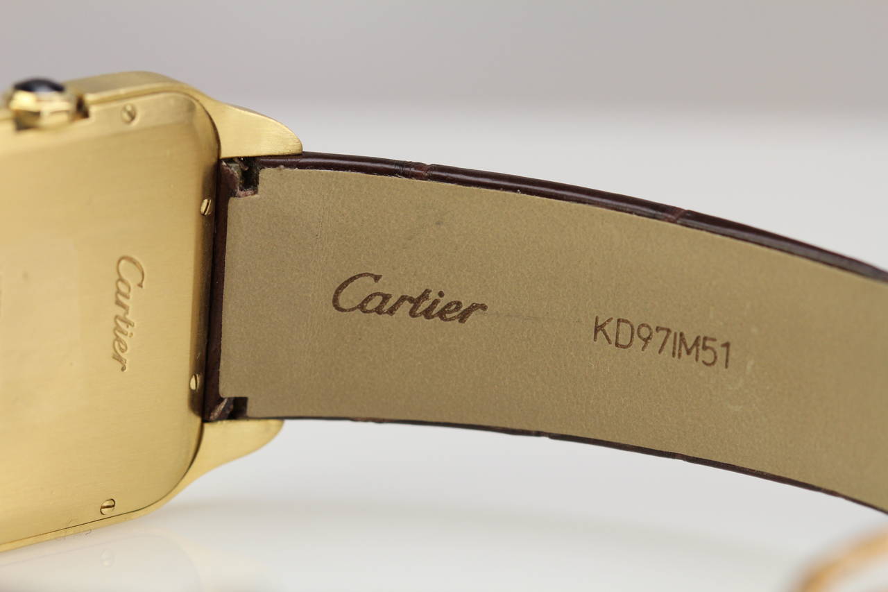 Cartier Yellow Gold Santos manual-wind Wristwatch  2