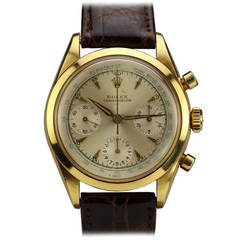 Rolex Yellow Gold Chronograph Wristwatch Ref 6238 circa 1960s