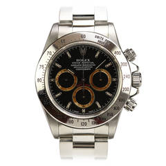 Retro Rolex Stainless Steel Cosmograph Daytona Wristwatch with "Patrizzi" Dial