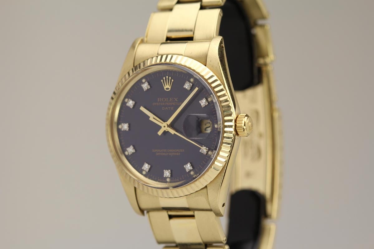 Rolex Yellow Gold Date Wristwatch Ref 15037 circa 1985 1