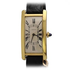 Montre-bracelet Tank Cintree en or jaune de Cartier circa 1960s