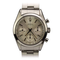 Rolex Stainless Steel Pre-Daytona Chronograph Wristwatch Ref 6238 circa 1964