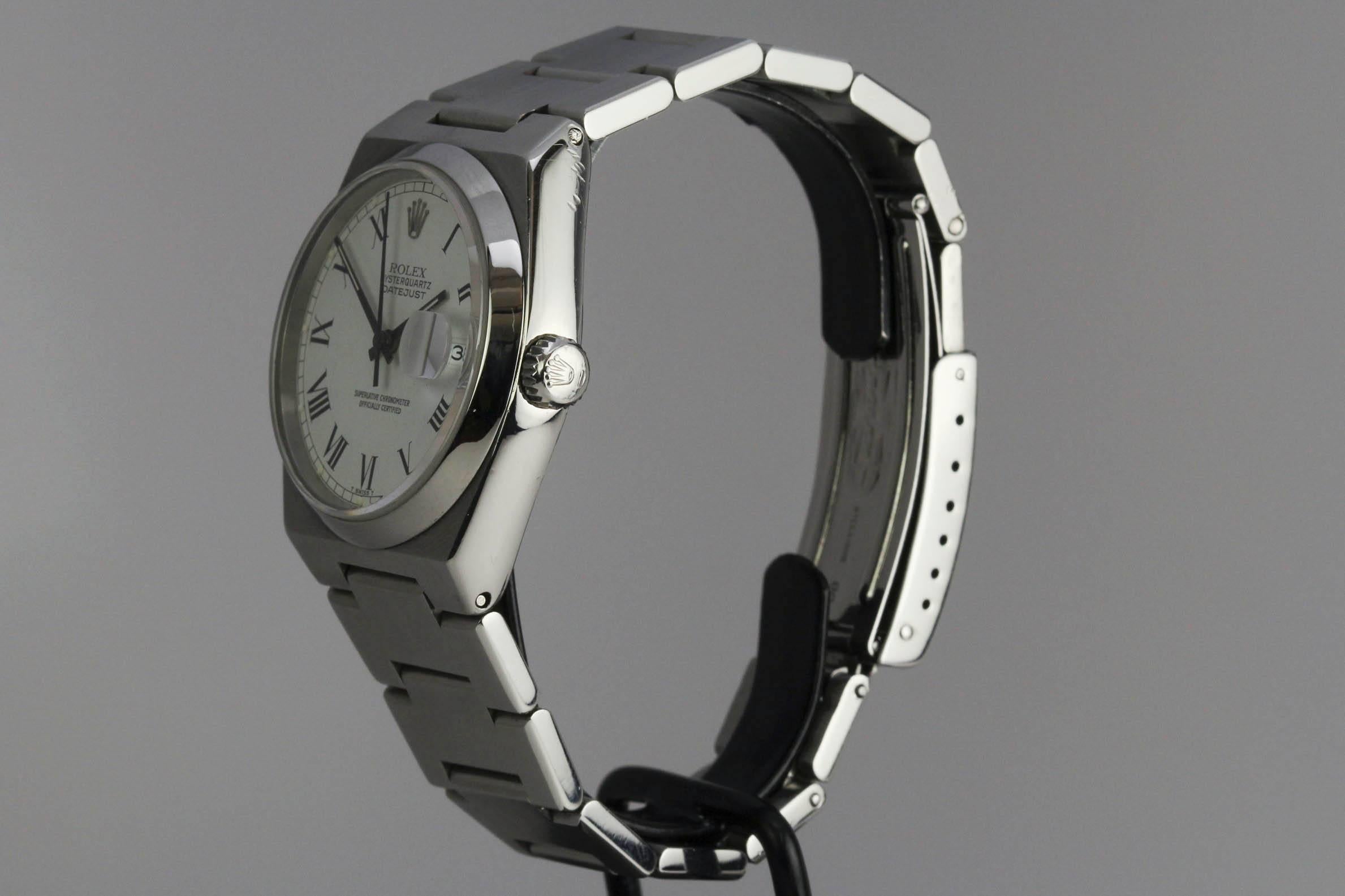 Rolex Stainless Steel Oysterquartz Datejust Wristwatch Ref 17000  1