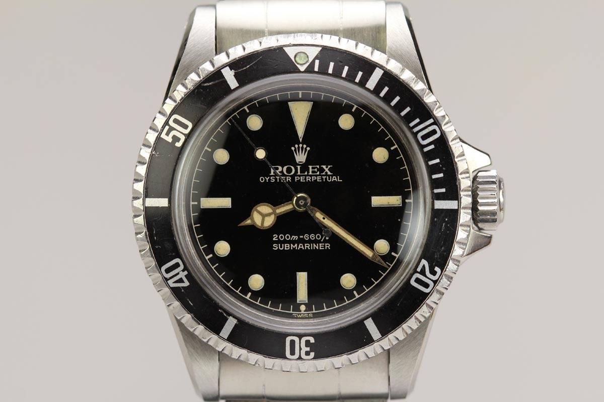Rolex Stainless Steel Gilt Dial Submariner Wristwatch Ref 5512 1