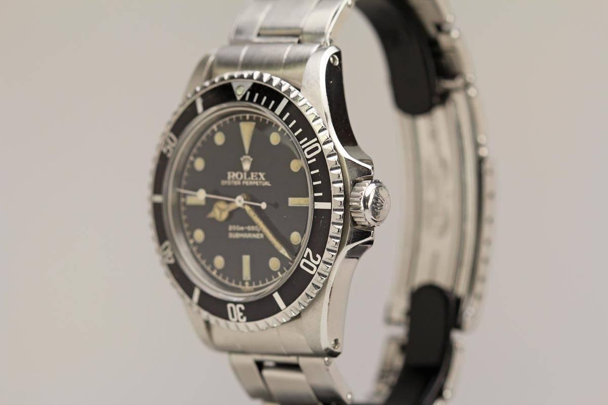 Men's Rolex Stainless Steel Gilt Dial Submariner Wristwatch Ref 5512
