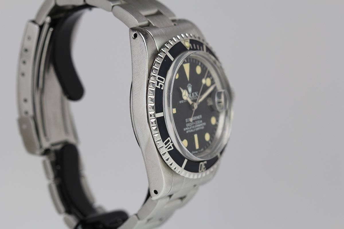 Rolex Stainless Steel Submariner Wristwatch Ref 1680  In Excellent Condition In Miami Beach, FL