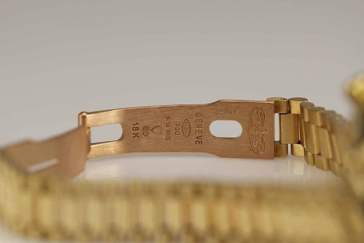 Rolex Lady's Yellow Gold Coral Dial President Wristwatch Ref 69138 at ...