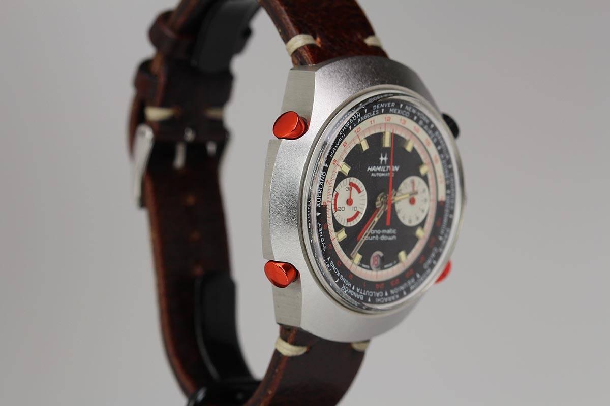 Men's Hamilton Stainless Steel Count-Down GMT Chronomatic Wristwatch