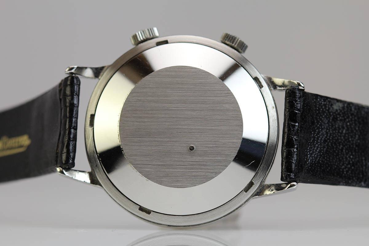 Jaeger LeCoutlre Stainless Steel Memovox Alarm Wristwatch 2
