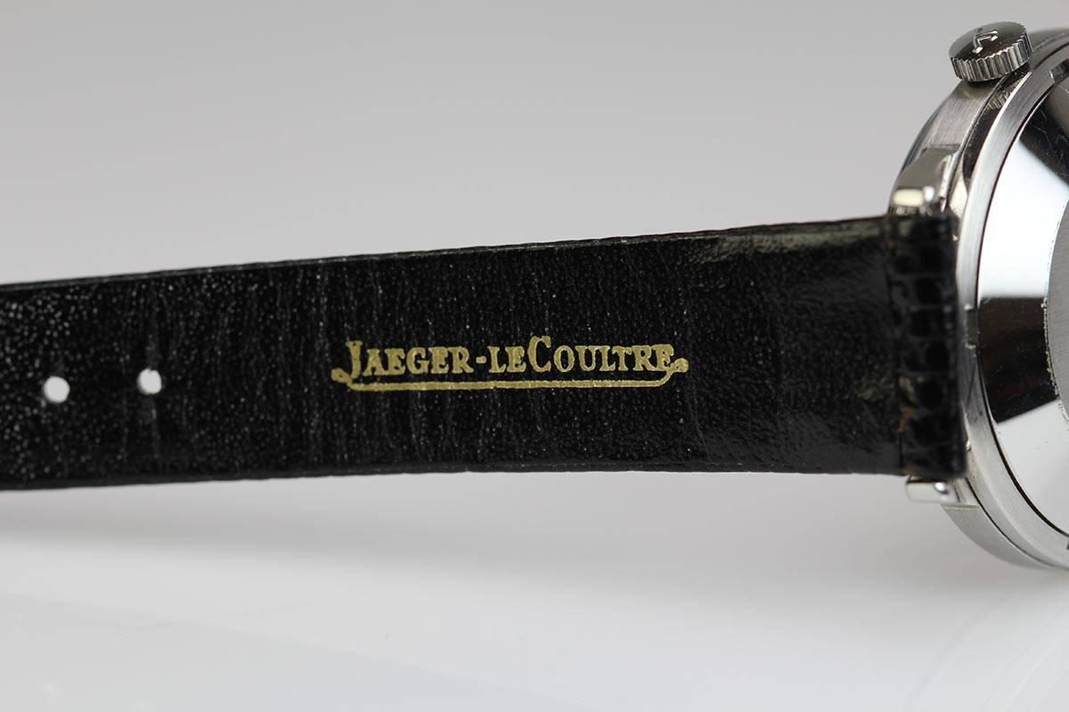 Jaeger LeCoutlre Stainless Steel Memovox Alarm Wristwatch 4