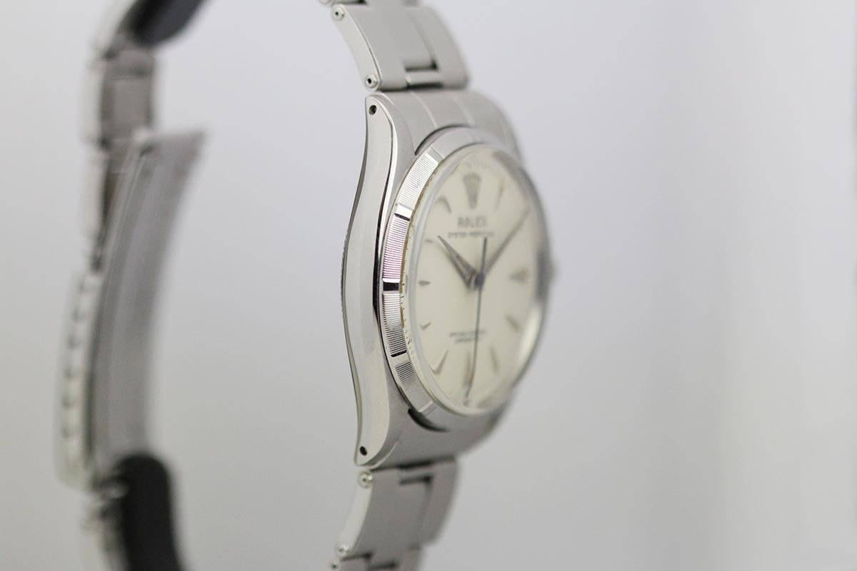 Rolex Stainless Steel Chronometre Wristwatch Ref 6565  In Excellent Condition In Miami Beach, FL