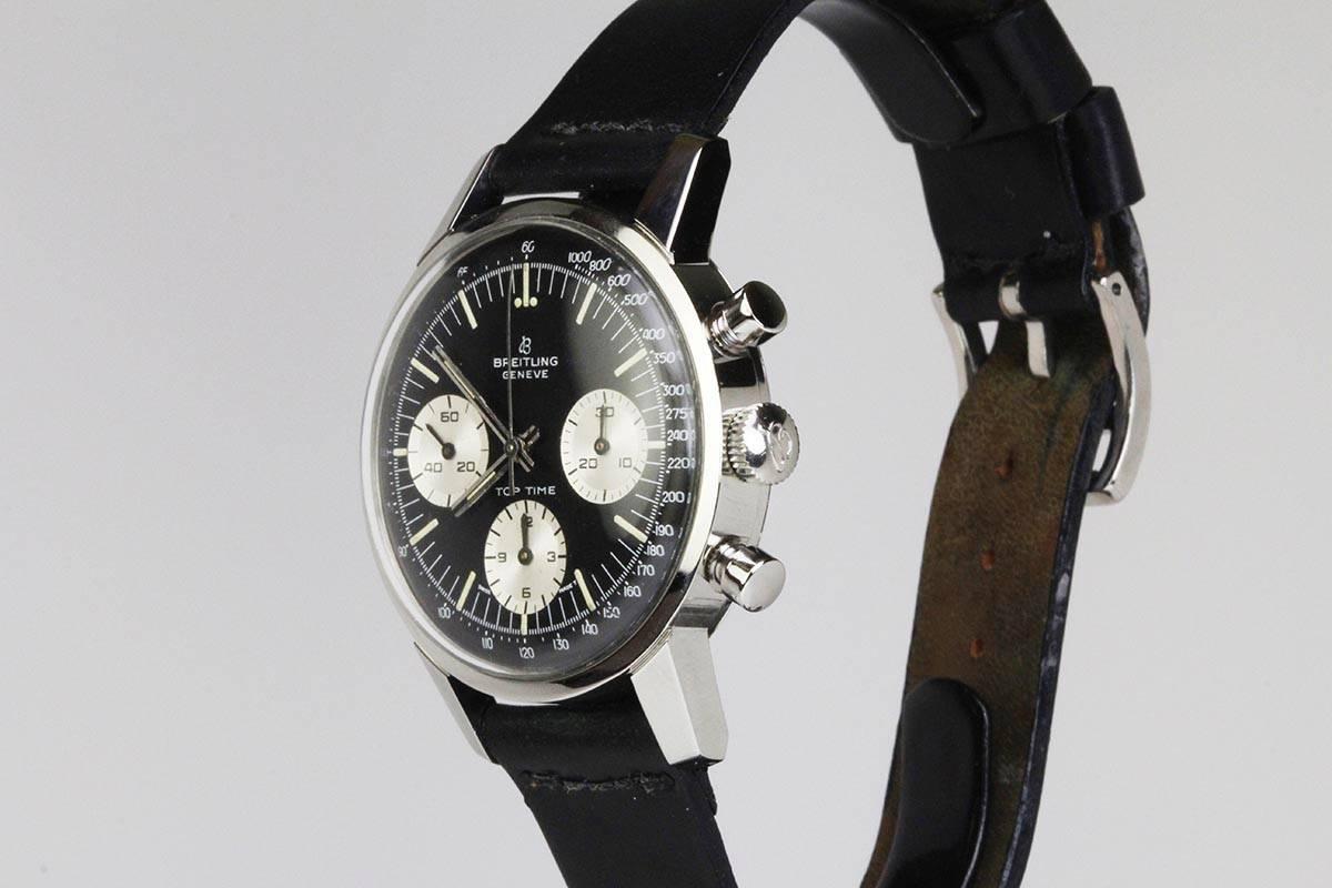 Breitling Stainless Steel Top Time Wristwatch Ref 810 In Excellent Condition In Miami Beach, FL