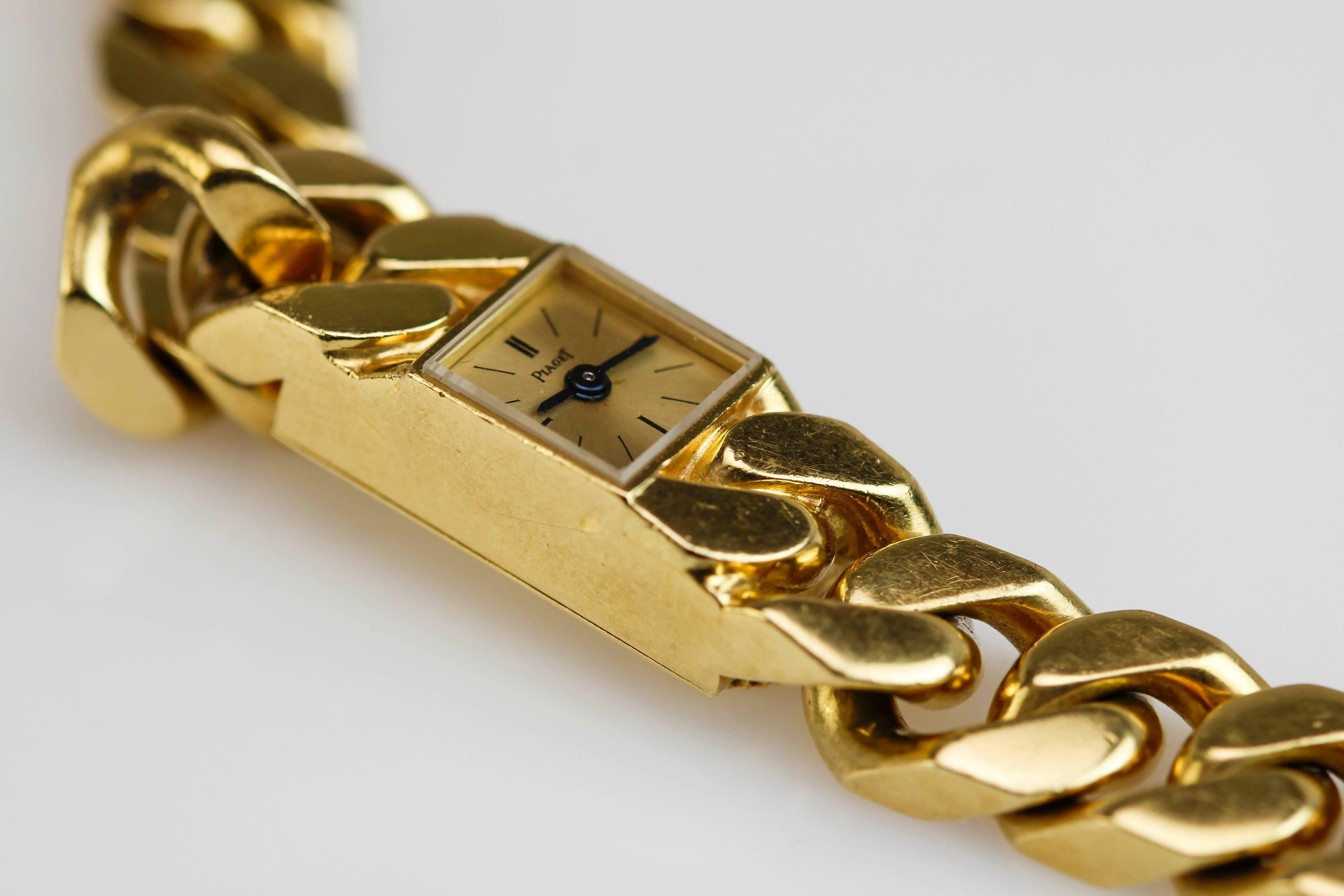 Piaget Lady's Yellow Gold Link Bracelet Wristwatch  3
