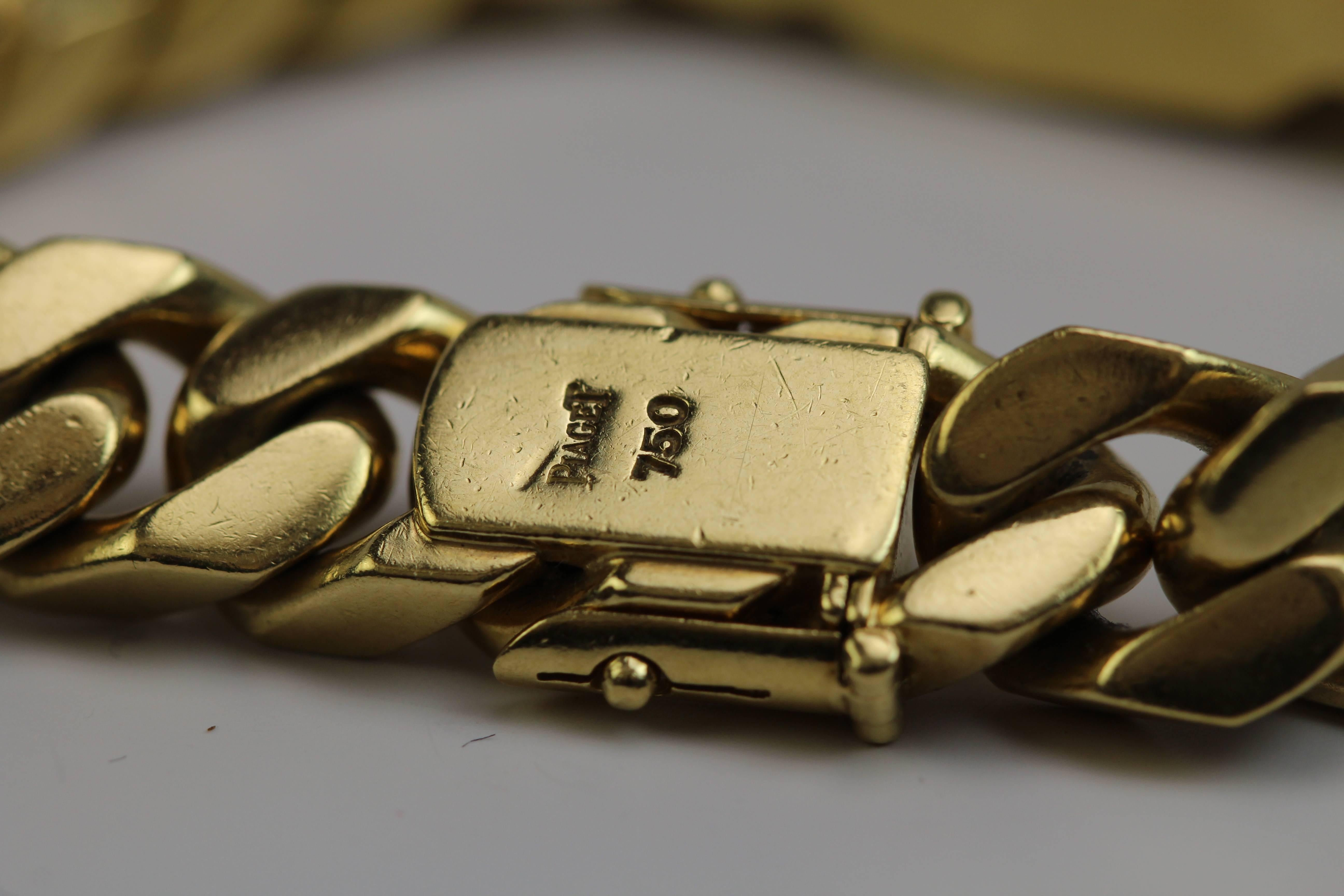 Piaget Lady's Yellow Gold Link Bracelet Wristwatch  4