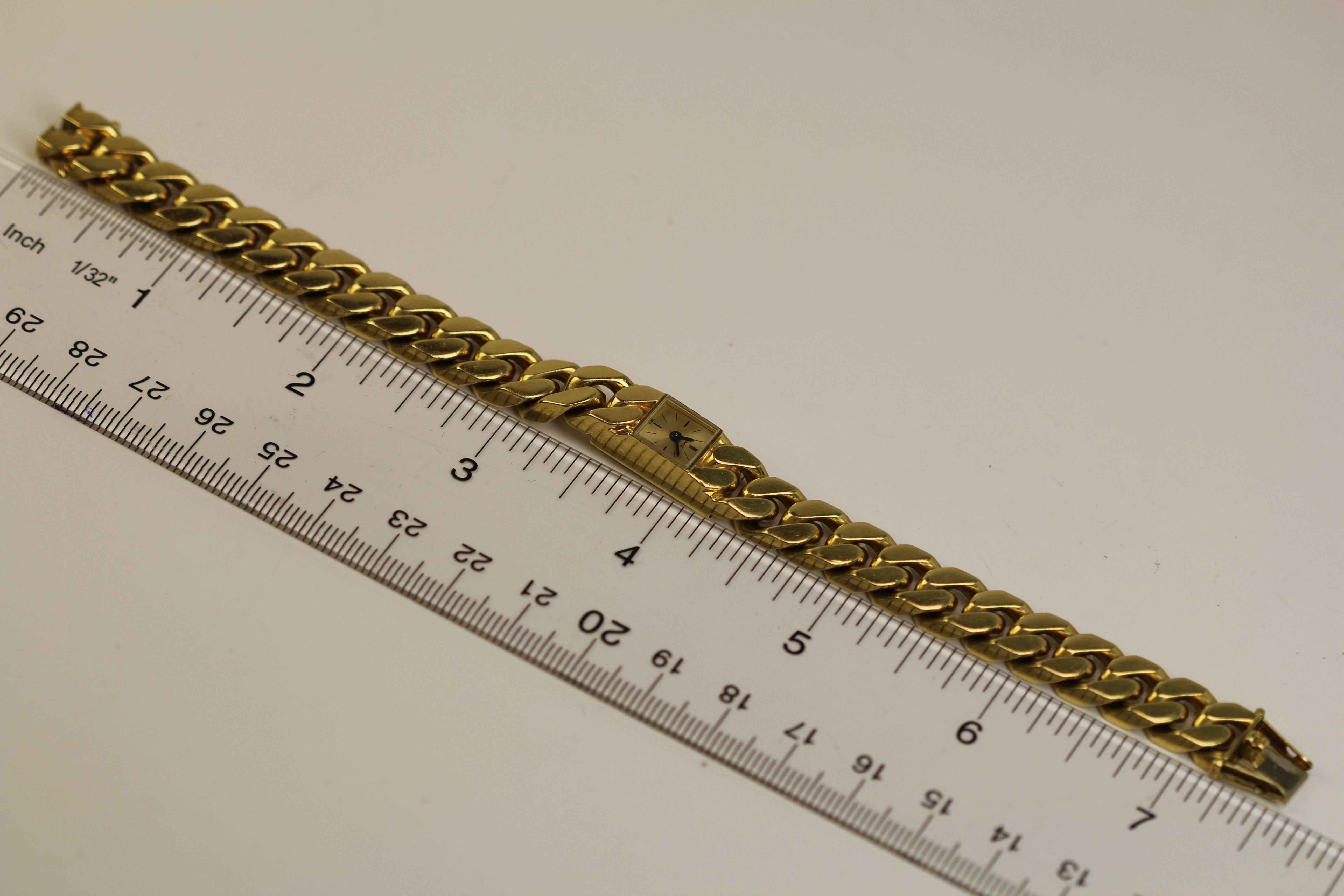 Piaget Lady's Yellow Gold Link Bracelet Wristwatch  6