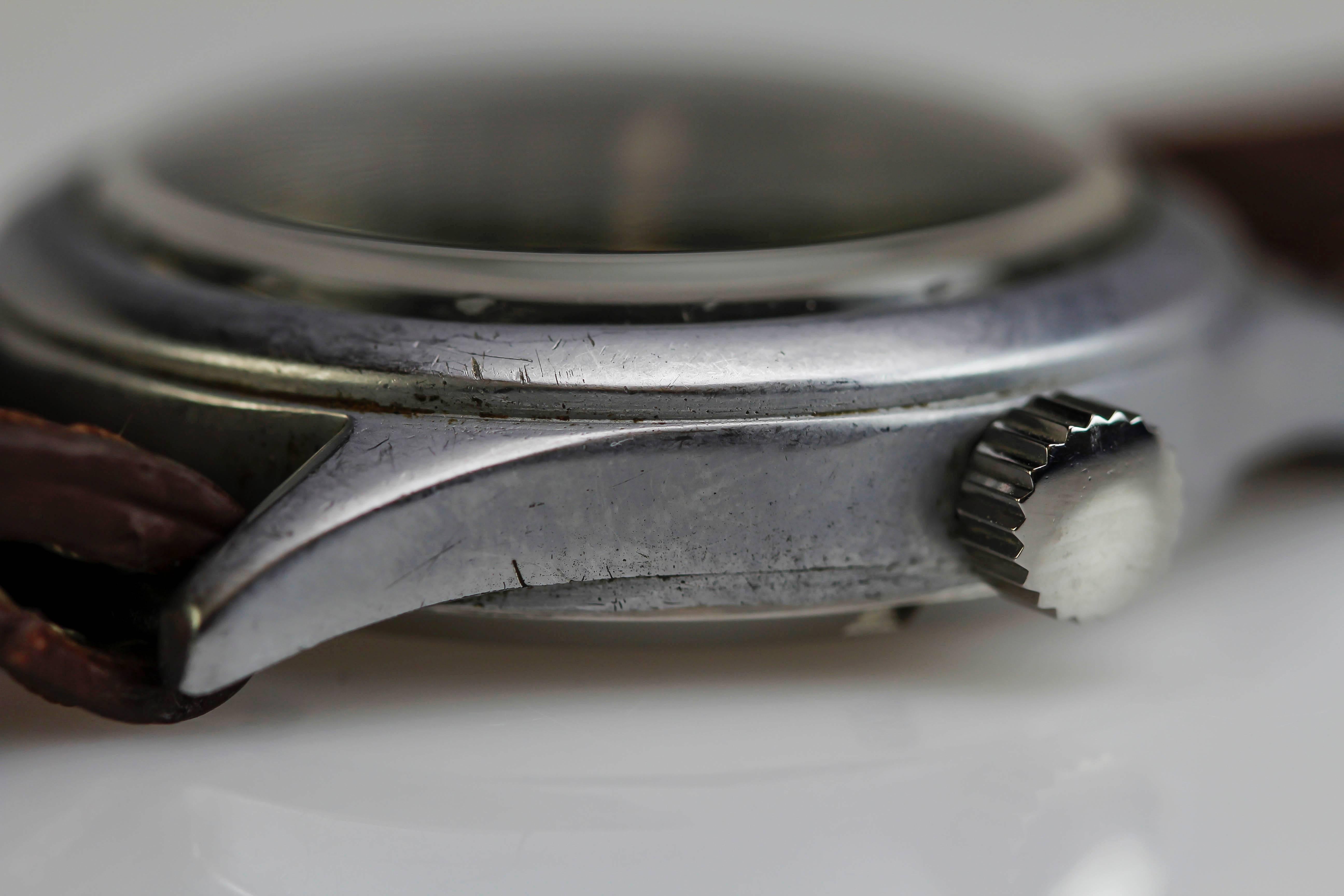 Men's Buren Stainless Steel Grand Prix Military Wristwatch