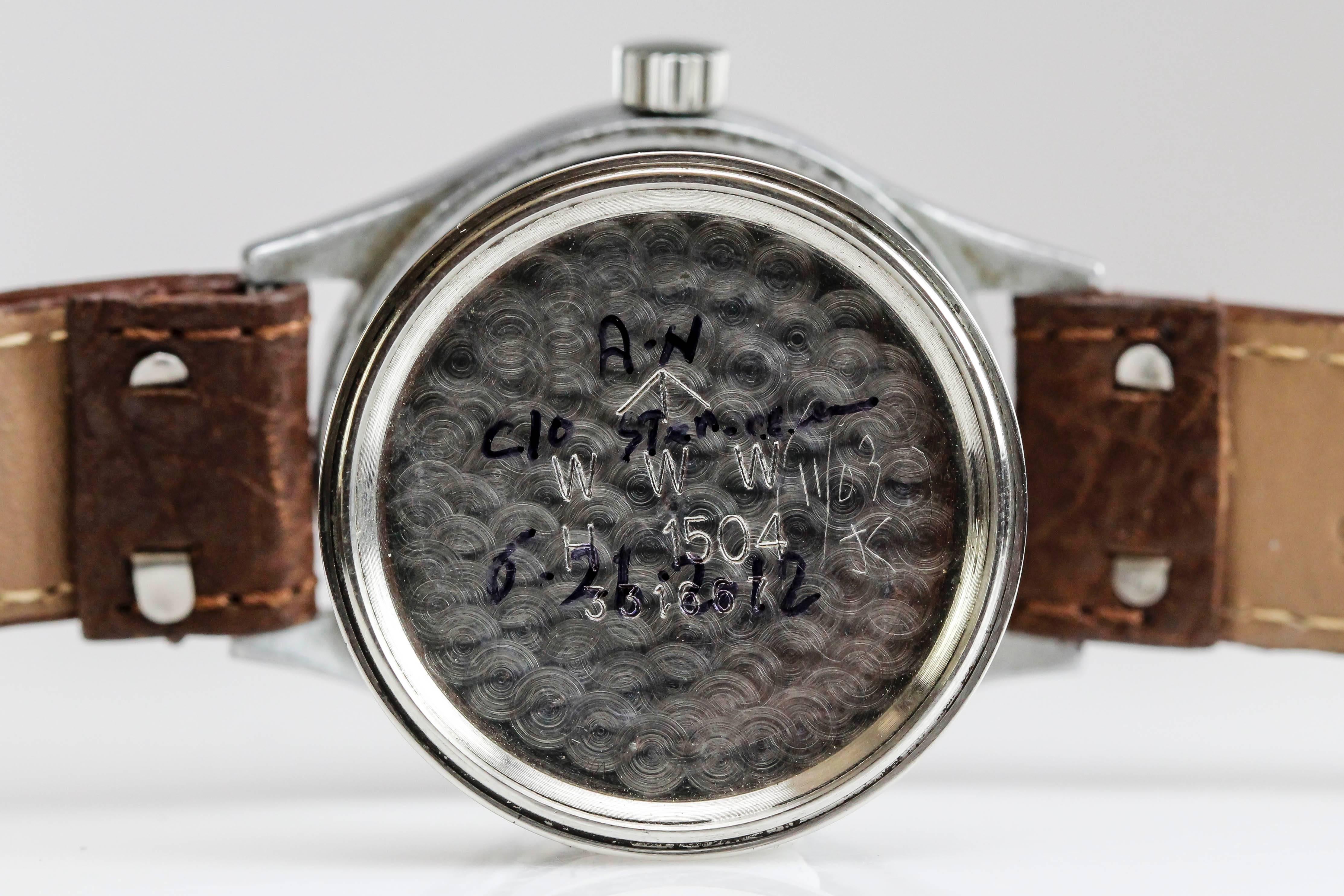Buren Stainless Steel Grand Prix Military Wristwatch 1