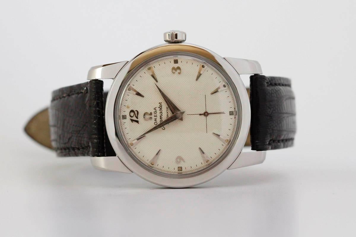 Women's or Men's Omega Stainless Steel Seamaster Honeycomb Dial Wristwatch Ref C2576-7