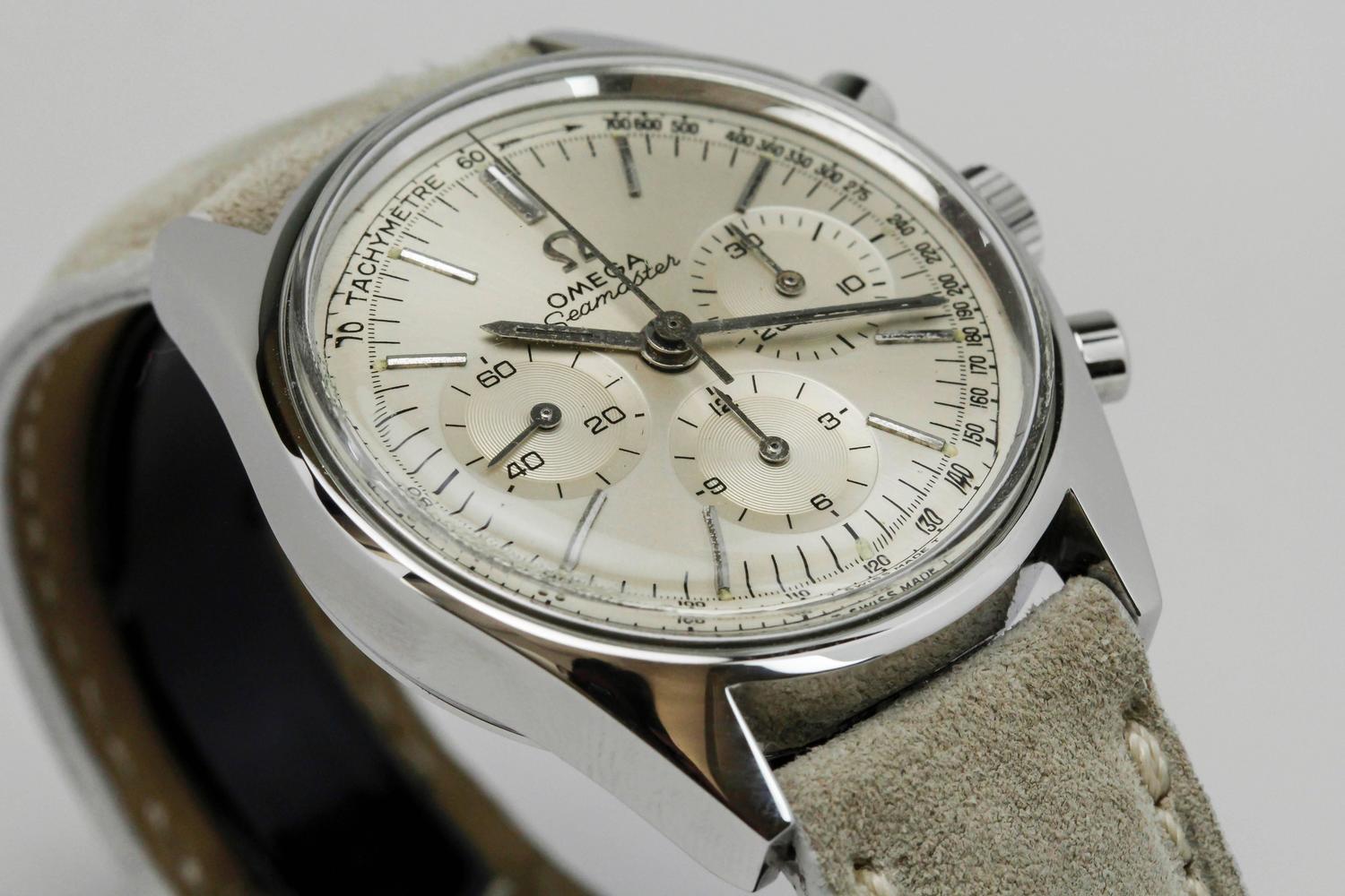 Omega Stainless Steel Seamaster Chronograph Manual Wind Wristwatch at