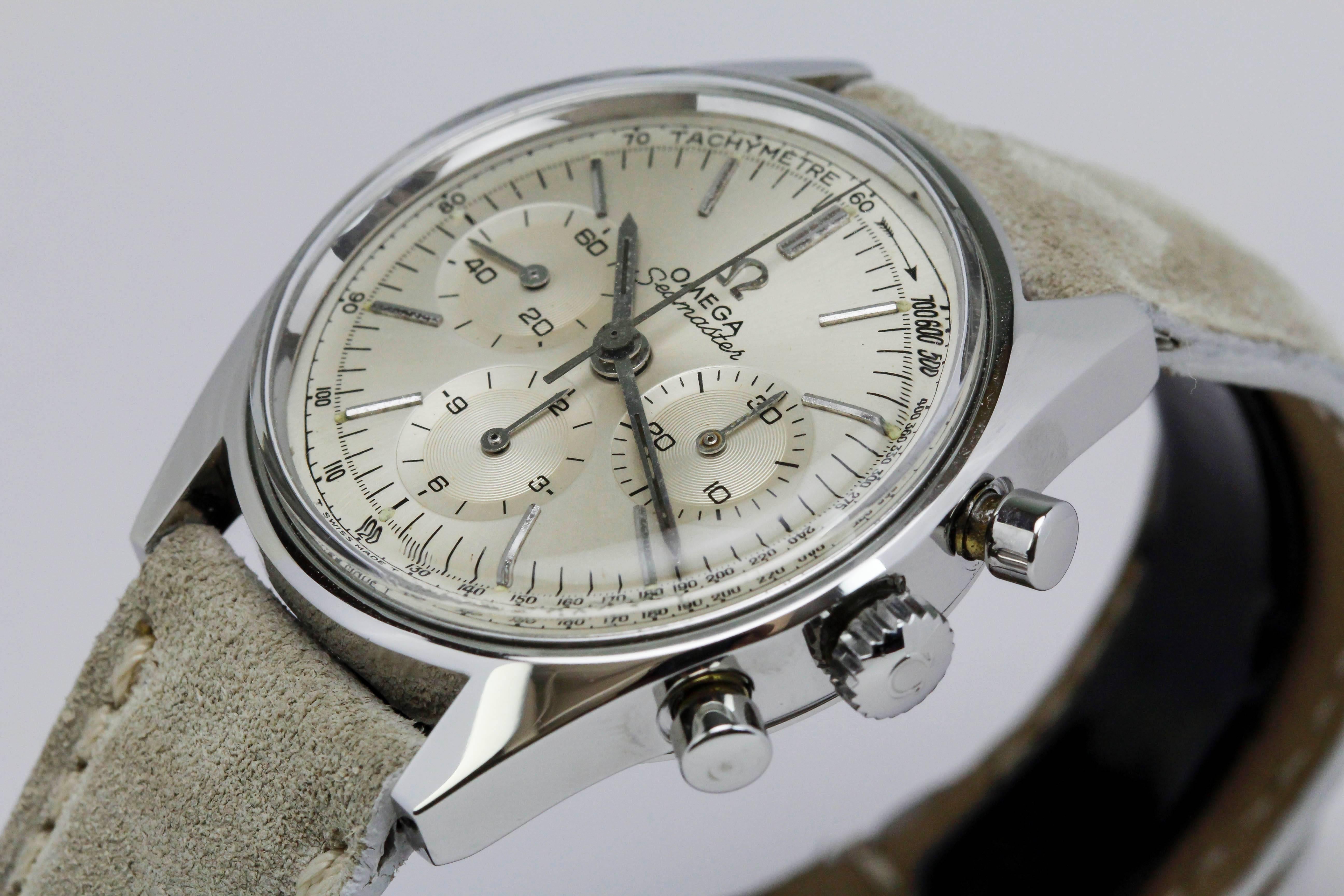 Omega Stainless Steel Seamaster Chronograph Manual Wind Wristwatch 3