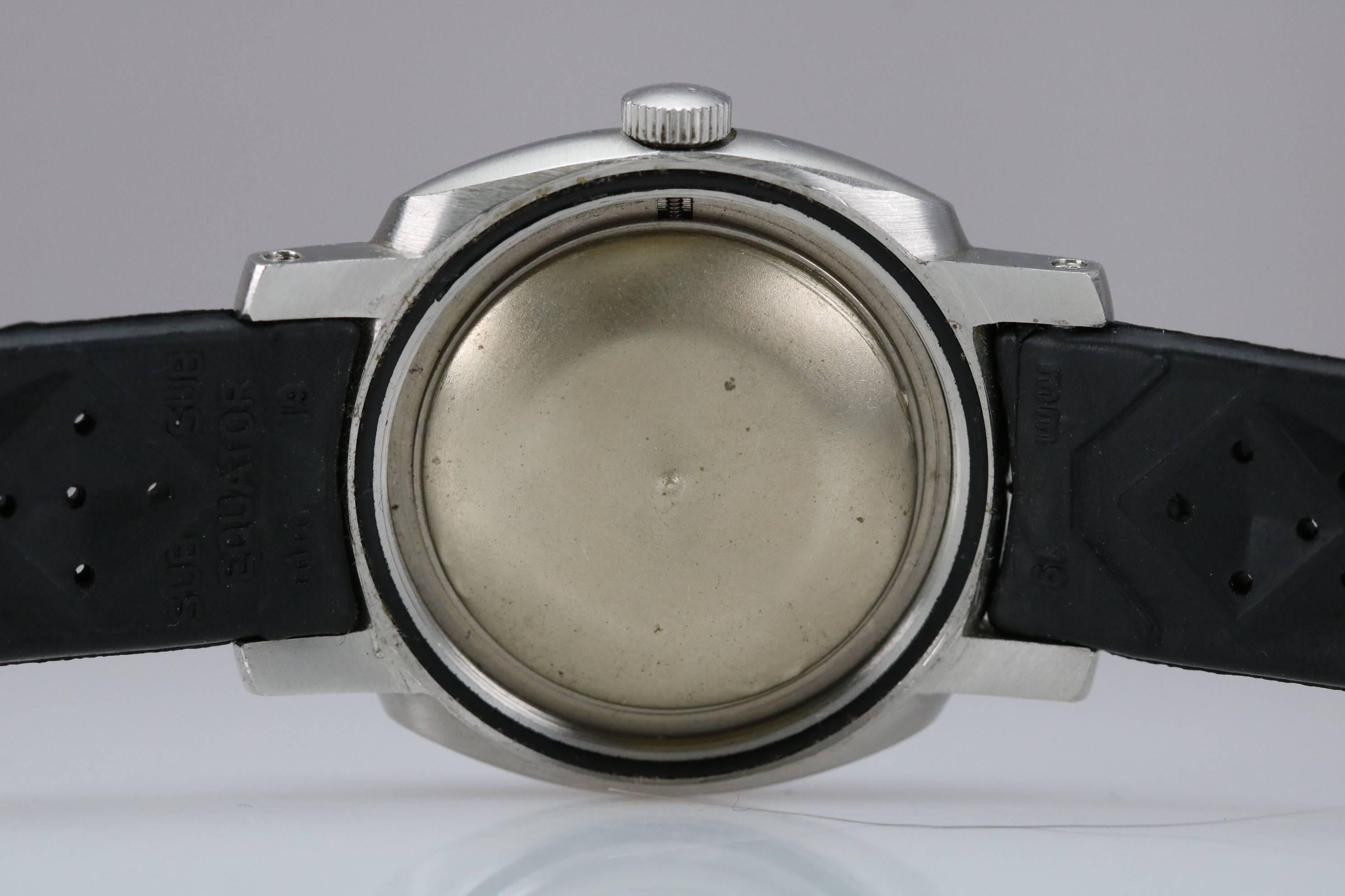 Nivada Grenchen Stainless Steel Depthmaster Wristwatch, circa 1960s 1