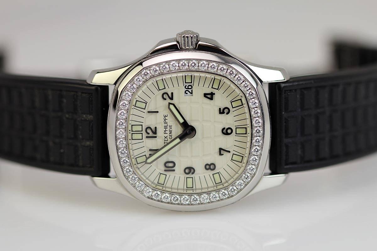 Patek Philippe Ladies Stainless Steel Diamond Bezel Aquanaut Luce Wristwatch 1