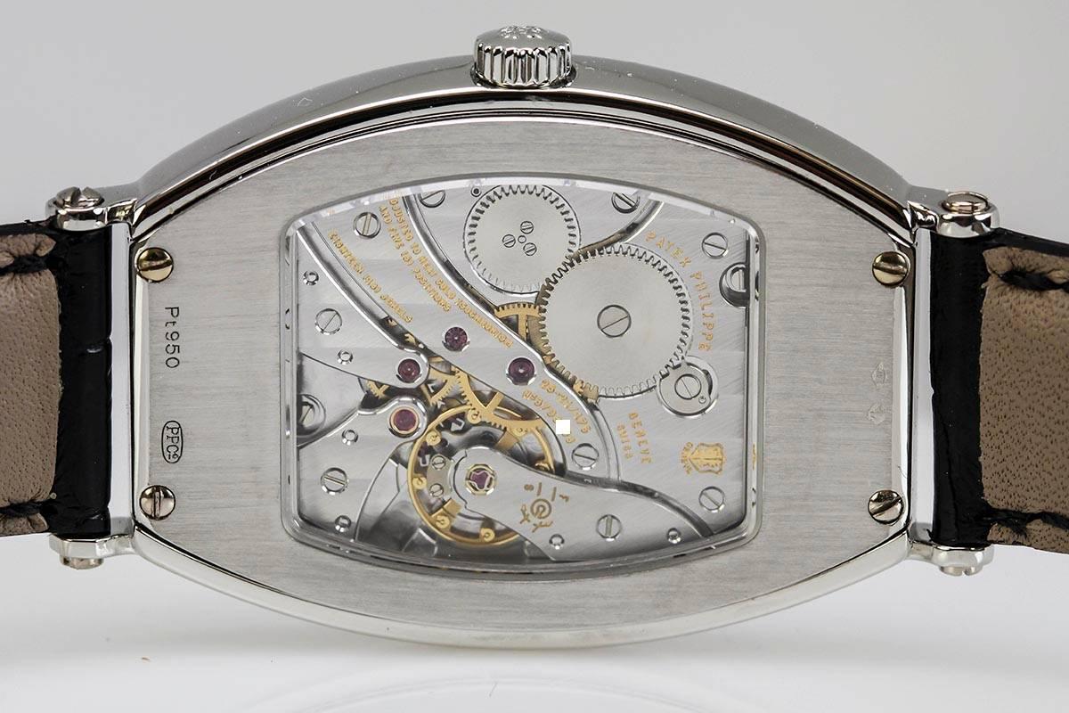 Patek Philippe Platinum Gondolo Chronometre Wristwatch Ref 5098P  3