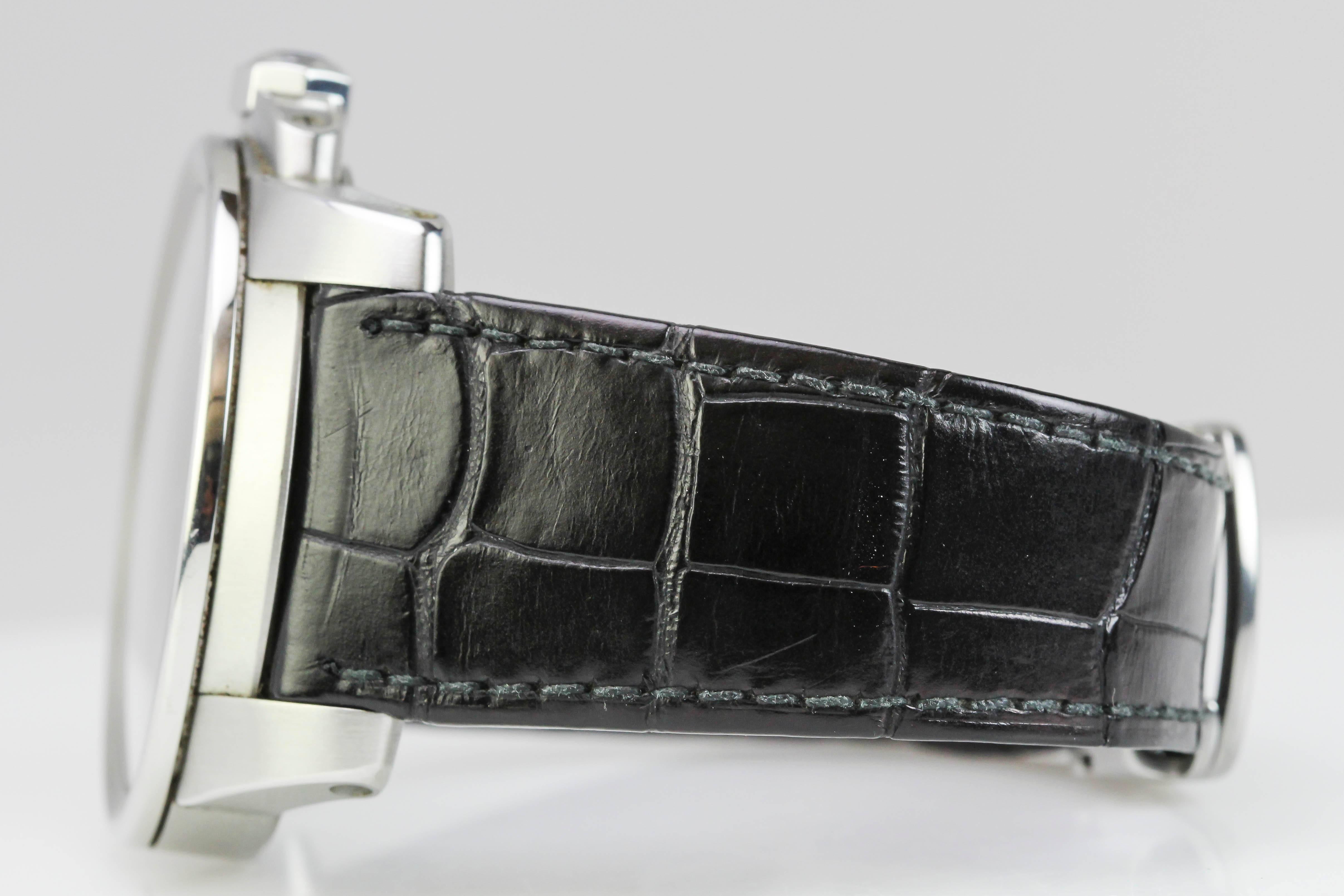 Cartier Stainless Steel Calibre de Cartier Automatic Wristwatch In Excellent Condition In Miami Beach, FL