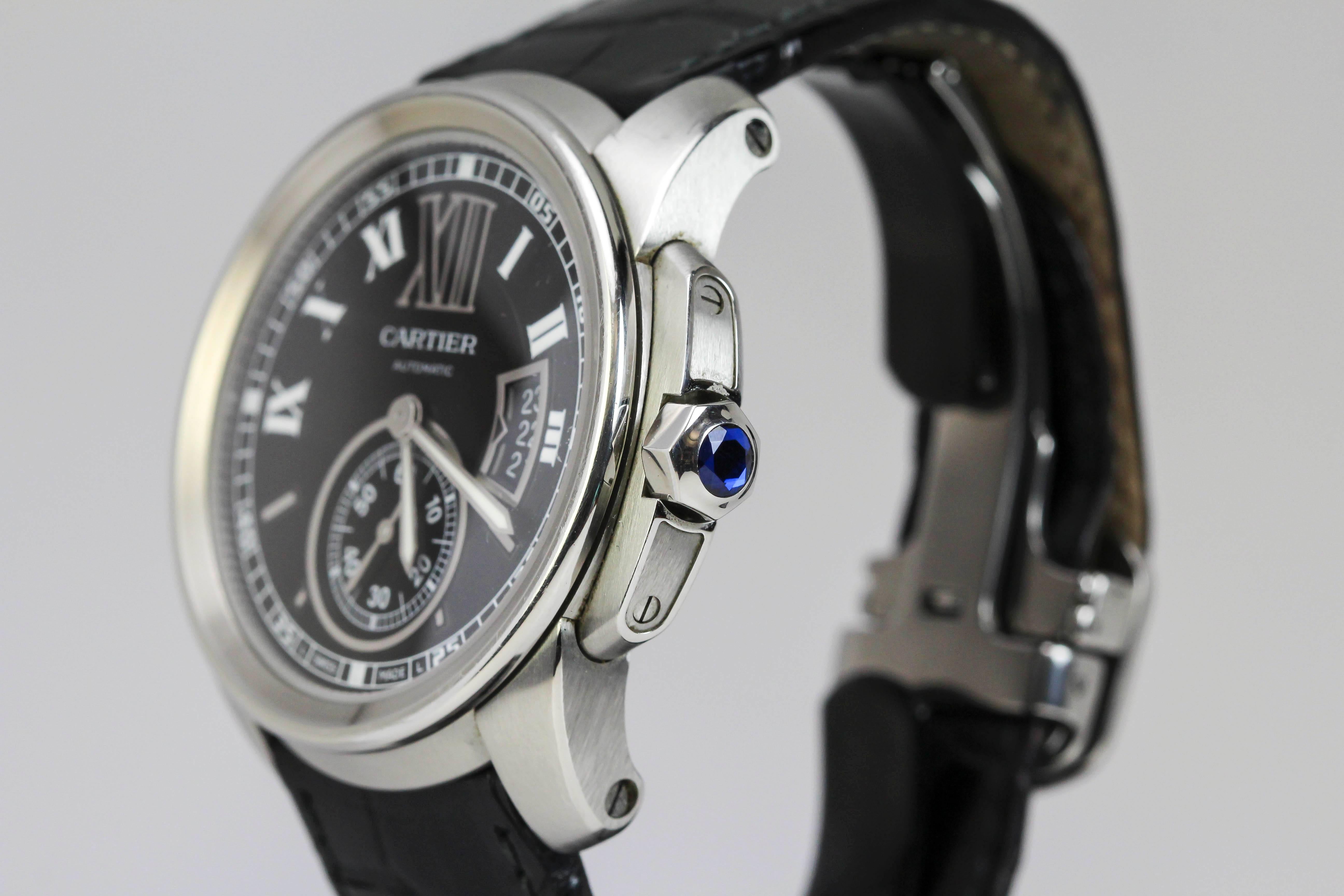 Cartier Stainless Steel Calibre de Cartier Automatic Wristwatch 2