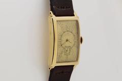 IWC Yellow Gold Hinged Back Tank Wristwatch