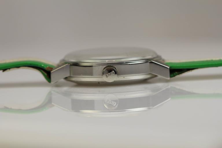 Men's Bulova Stainless Steel Spinnaker Day Date Wristwatch For Sale