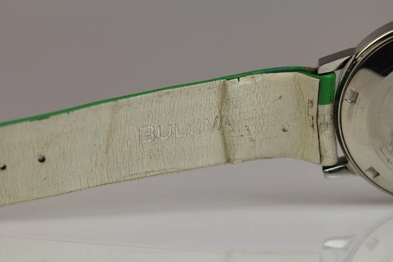 Bulova Stainless Steel Spinnaker Day Date Wristwatch For Sale 1