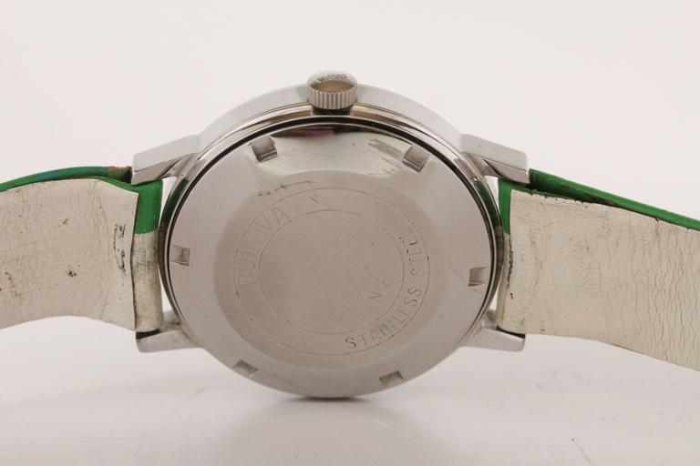 Bulova Stainless Steel Spinnaker Day Date Wristwatch For Sale 6