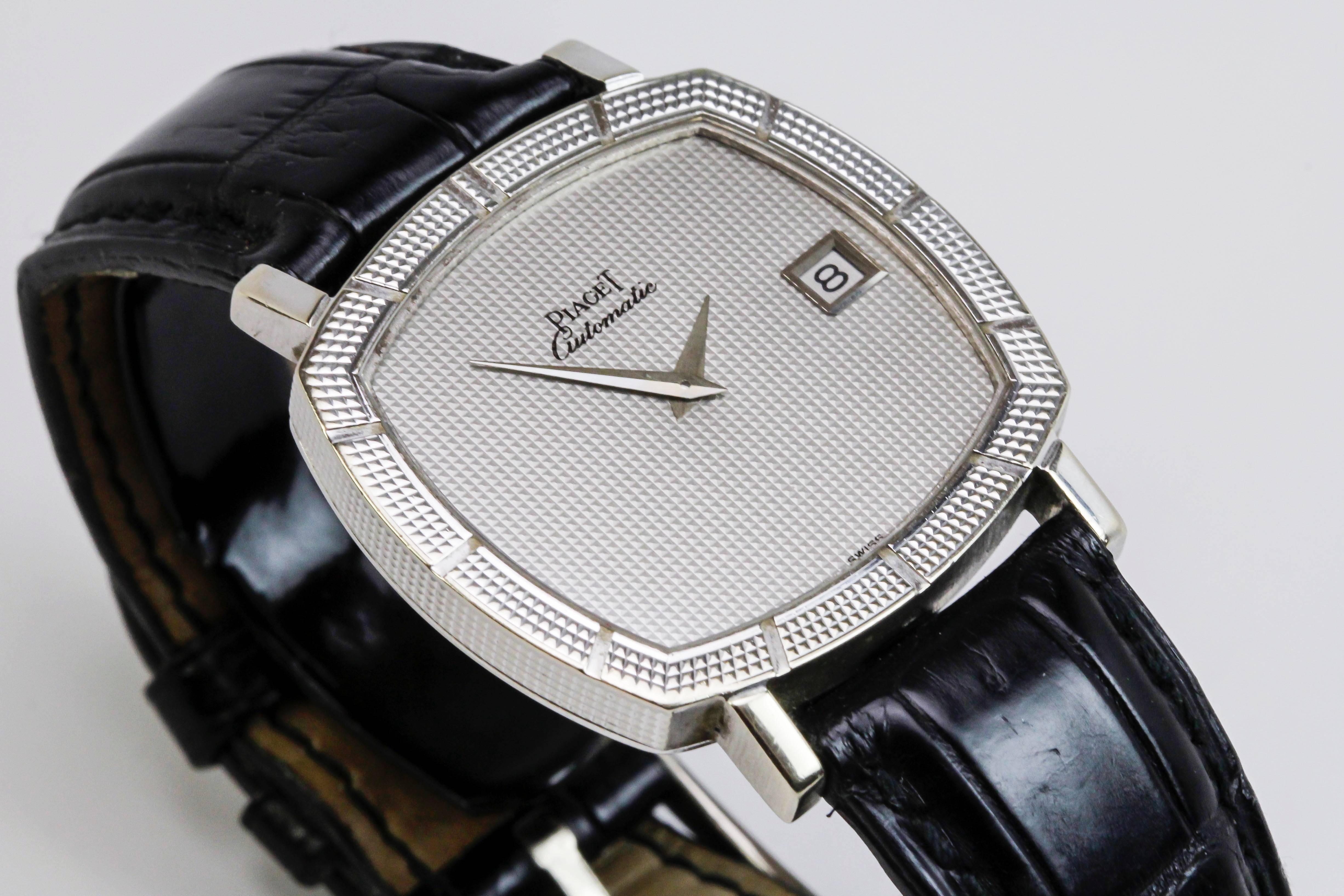 Piaget White Gold Cushion Shaped Automatic Wristwatch  3