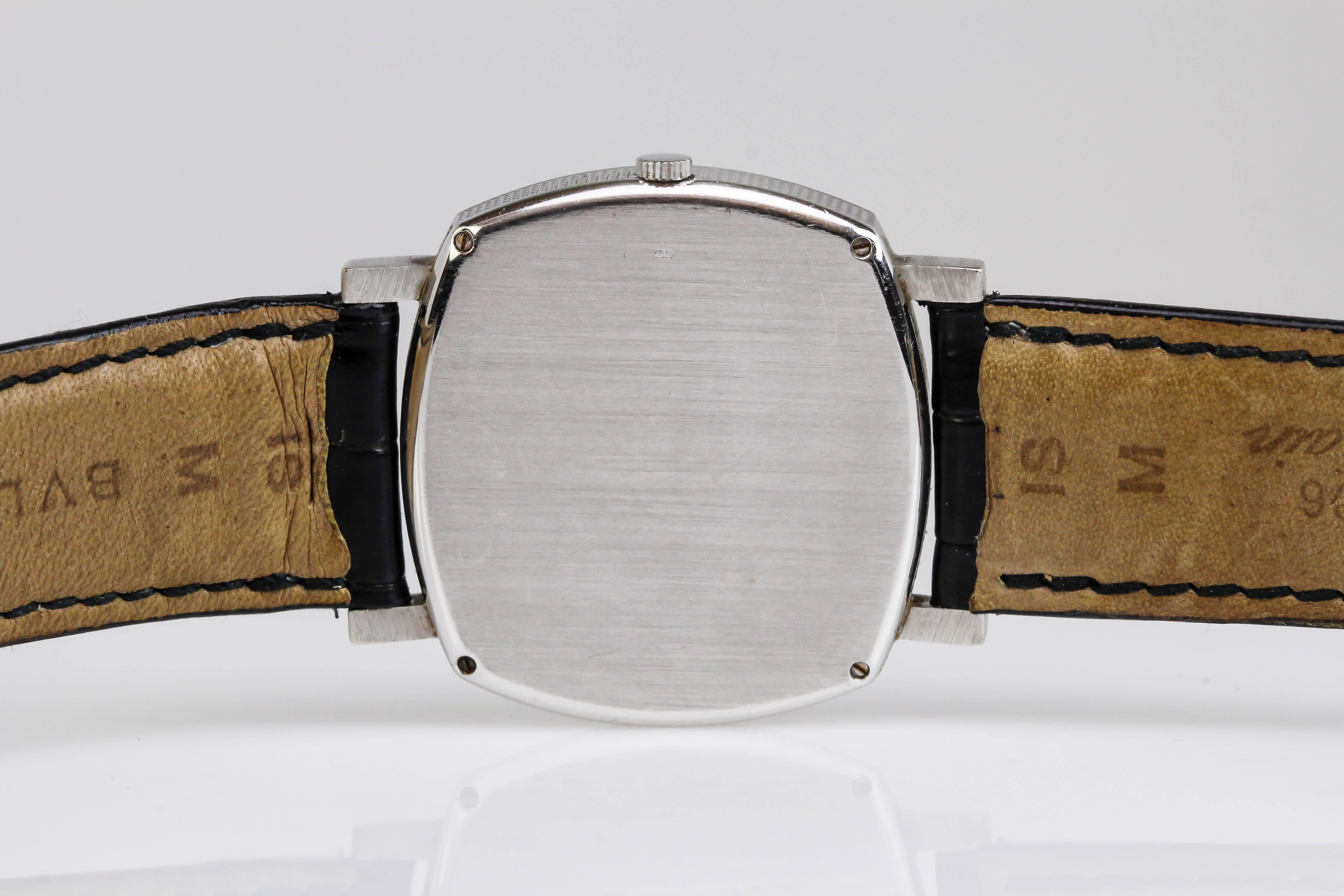 Piaget White Gold Cushion Shaped Automatic Wristwatch  4