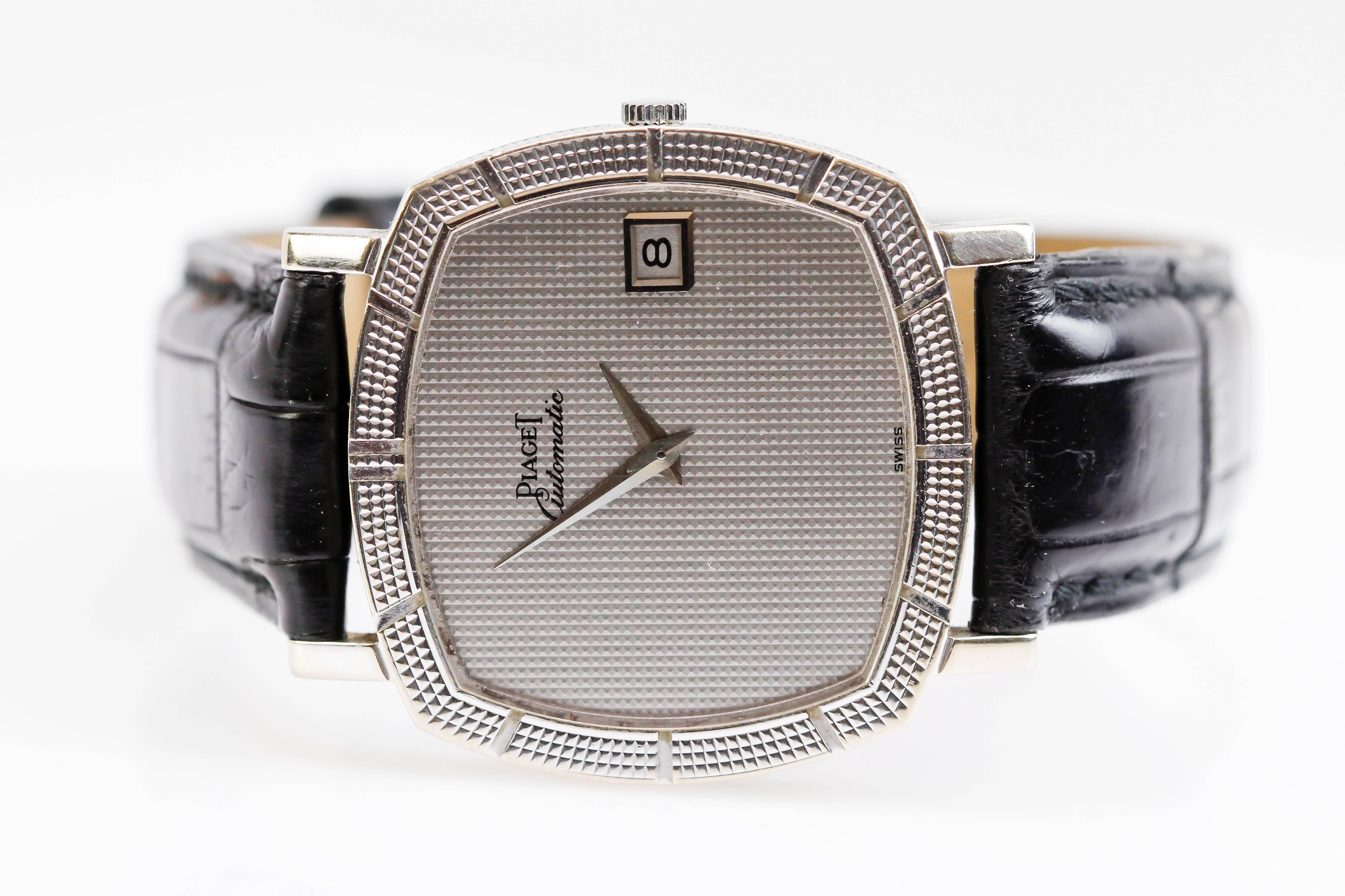 Piaget White Gold Cushion Shaped Automatic Wristwatch  5