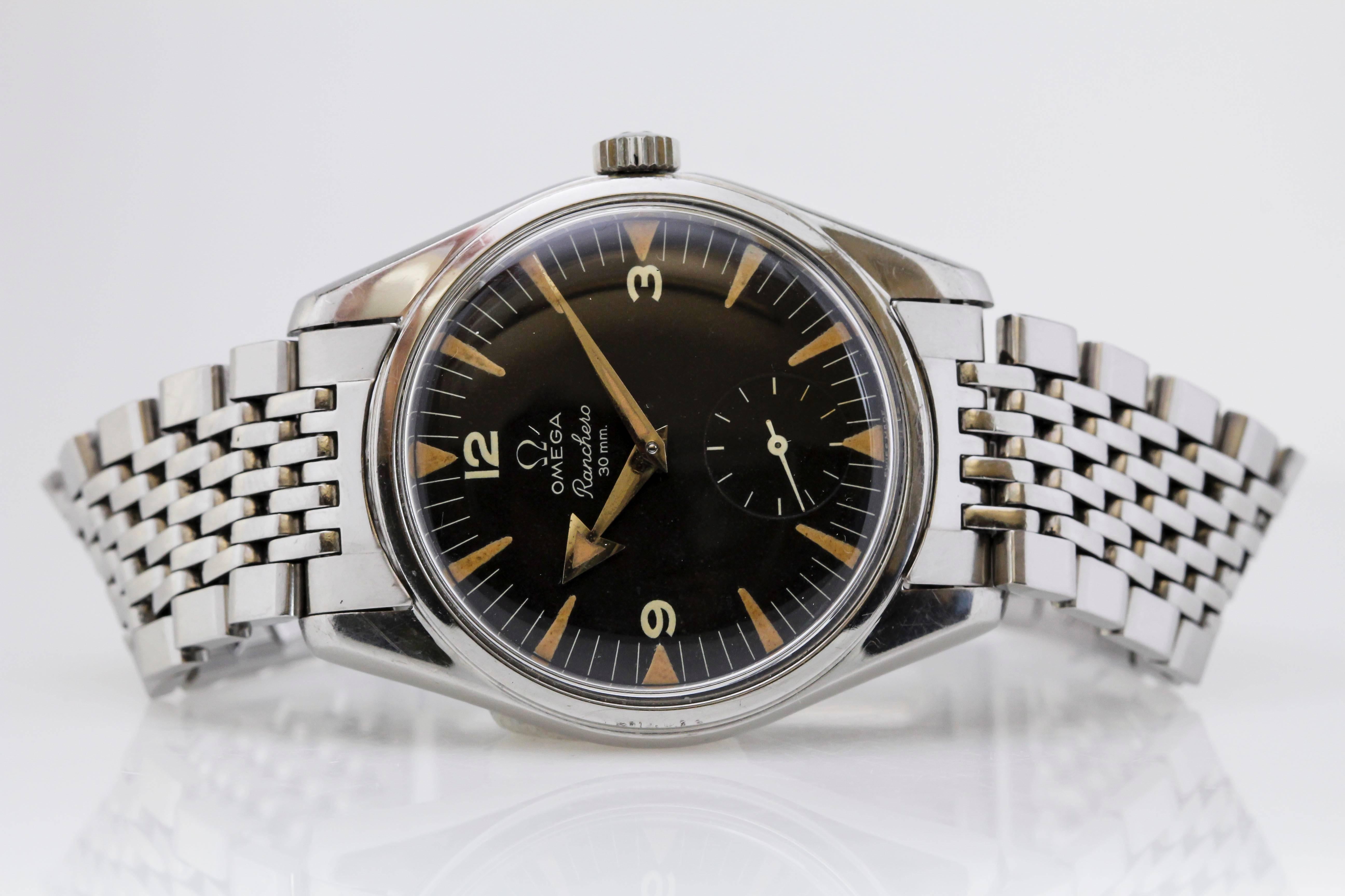 Omega Stainless Steel Ranchero Wristwatch Ref 2990 1  In Excellent Condition In Miami Beach, FL