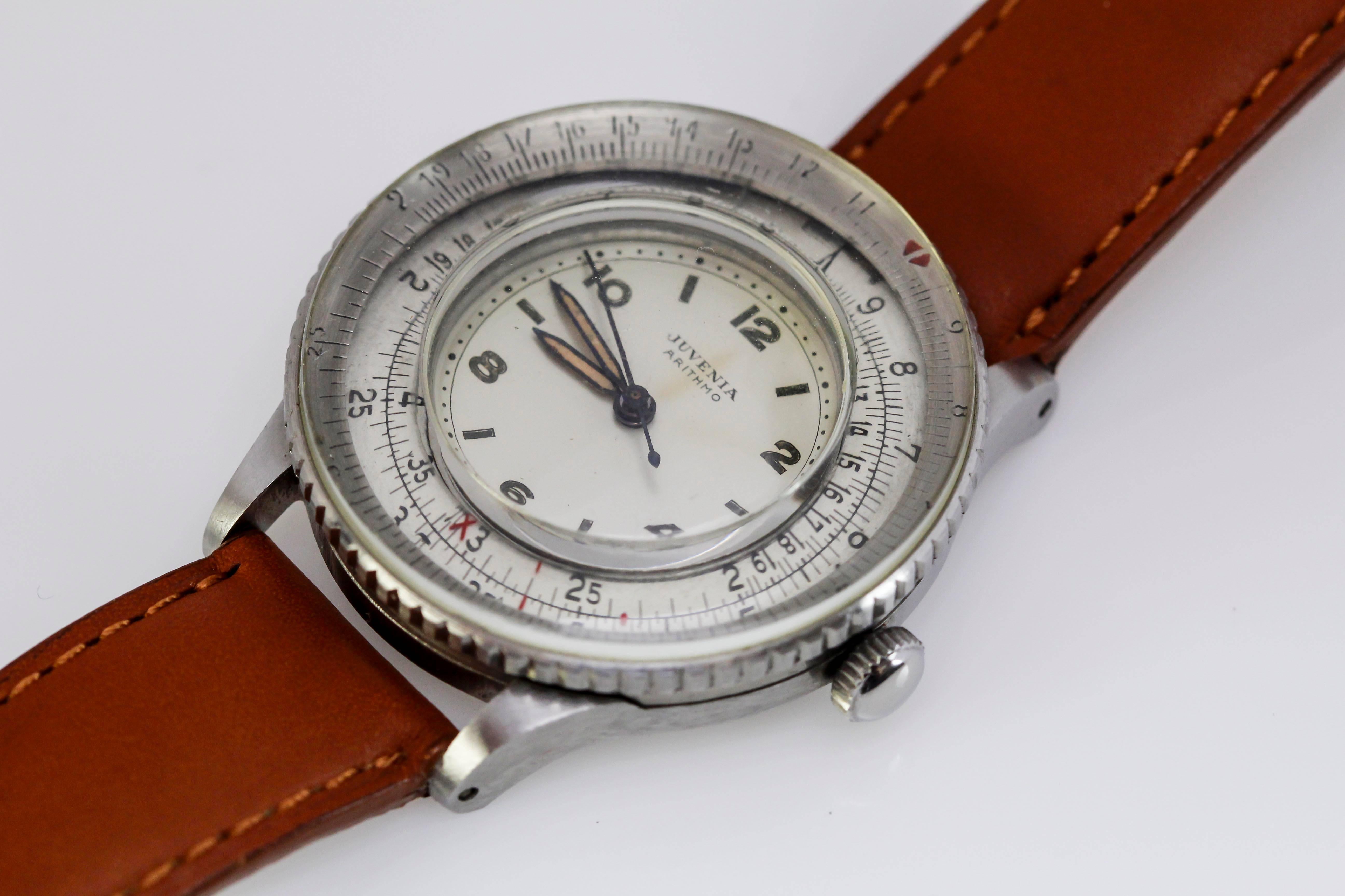 Juvenia Stainless Steel Arithmo 1st Calculator Wristwatch 1