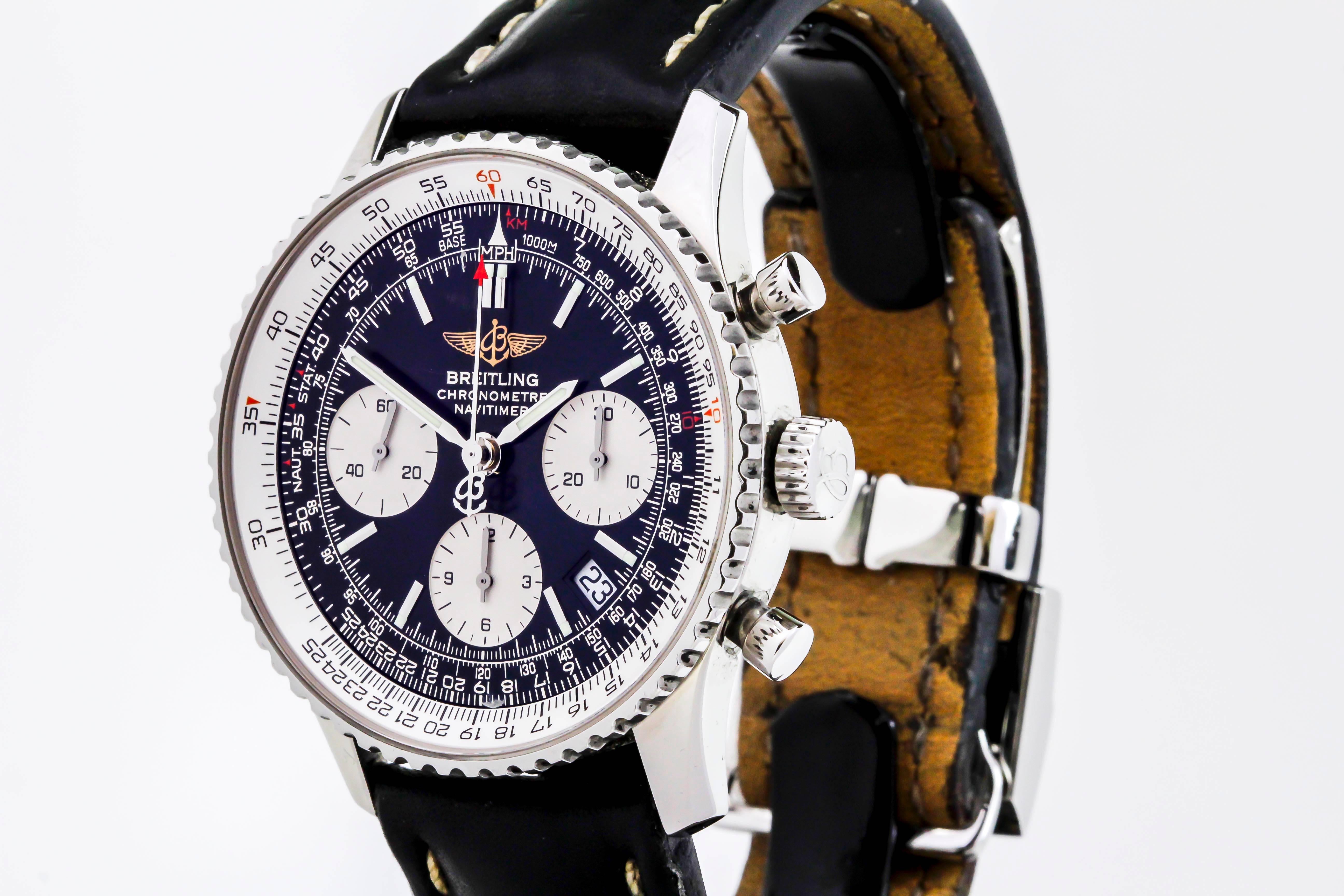Men's Breitling Stainless Steel Navitimer Ref A23322 Wristwatch 