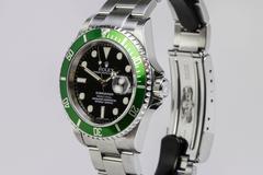 Rolex Stainless Steel Submariner Green Anniversary Ref 16610LV