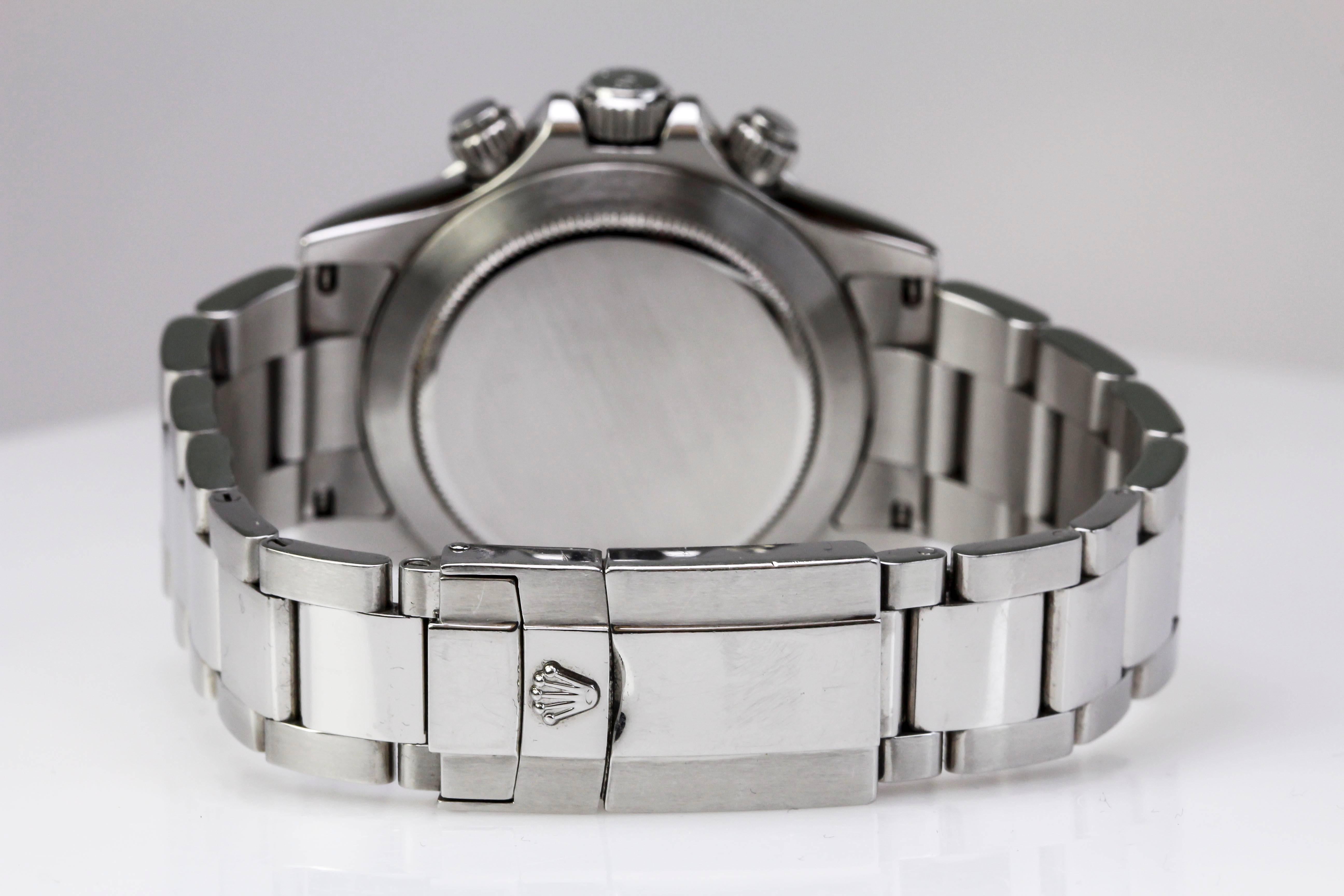 Rolex Stainless Steel Daytona Black Dial Automatic Wristwatch Ref 116520 2