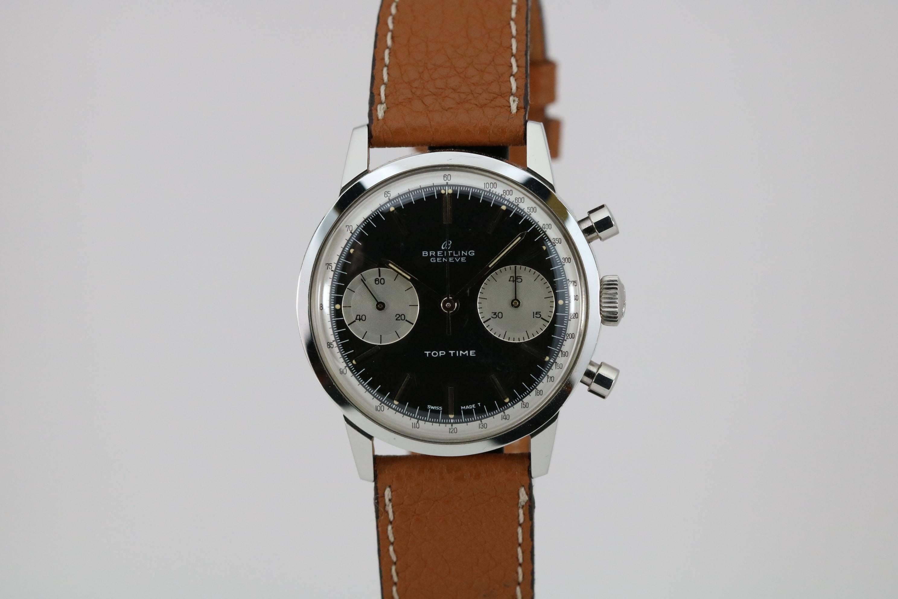 Breitling Stainless Steel Top Time Chronograph Wristwatch Ref 2002, circa 1967 1