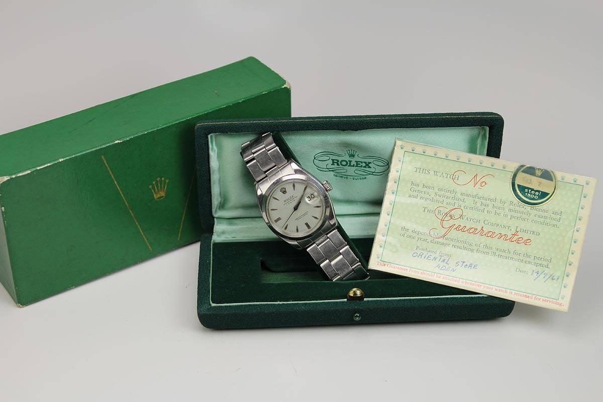 Men's Rolex Stainless Steel Date Oyster Wristwatch Ref 1500  